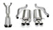 CORSA Performance Axle-Back Sport exhaust system installed on a vehicle, showcasing polished pipes and dual exhaust tips.