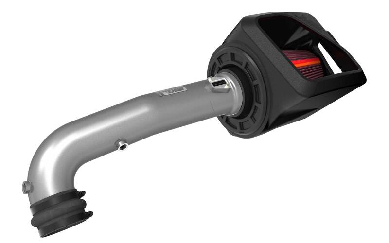 K&N Engineering Chevy/GMC 1500 V8 5.3L/6.2L NextGen aluminum cold air intake installed in engine bay.