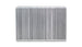 Vibrant vertical flow intercooler core with 12-inch width, 8-inch height, and 3.5-inch thickness, designed for high-performance cooling.
