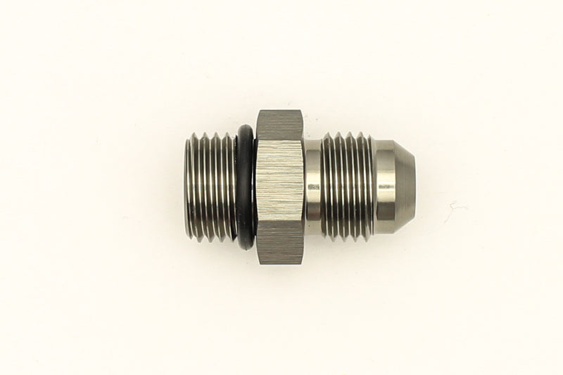 DeatschWerks 6AN ORB Male to 6AN Male Flare Fitting with O-ring, durable automotive fluid connector for high-performance applications