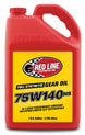 Red Line 75W140NS gear oil gallon container, high-performance gear lubricant for automotive differentials and transmissions.