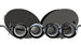 CORSA Performance axle back exhaust for Chevrolet Corvette C7 2014-2019 with dual NPP and quad black tips, showing the black exhaust tips