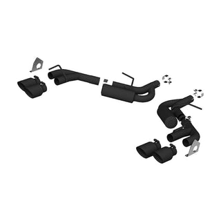 MBRP axle back exhaust for 2016-2019 Chevrolet Camaro V6 with black NPP dual quad wall tips, 2.5-inch diameter, performance upgrade