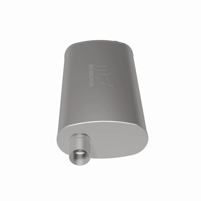 MagnaFlow Mag SS muffler with 22x5x11 inch dimensions and 3x3 inlet/outlet pipes, shown in a close-up view.