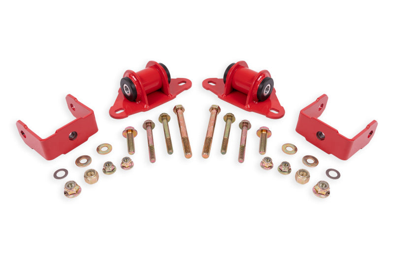 Red BMR Suspension differential bushings for Chevrolet Corvette 2014-2019 transmission and differential mount upgrade.