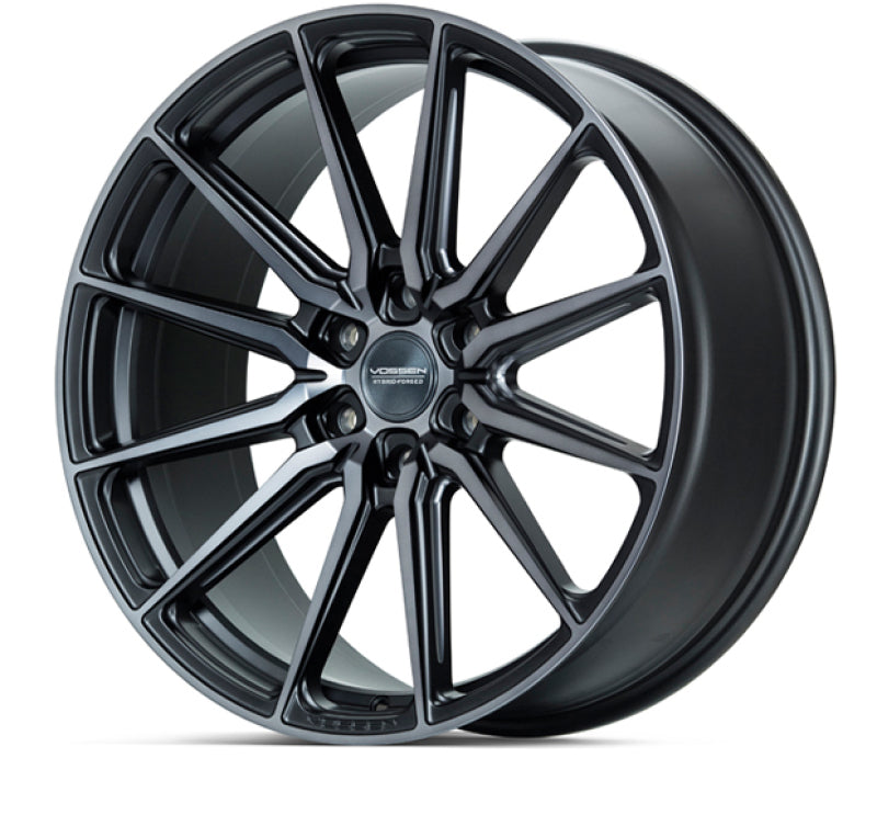 Vossen HF6-1 forged wheel 22x9.5 inches, matte gunmetal finish, with deep face design and 6x139.7 bolt pattern.