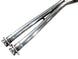 AWE Tuning X-Pipe for 2005-2007 C6 Chevrolet Corvette 6.0L engine, showing the polished stainless steel exhaust pipe with bends.
