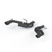 MBRP black coated axle back exhaust system with 4-inch dual wall tips for Chevrolet Camaro 2016-2019, enhances sound and style.