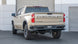 Borla cat-back exhaust system for 2022-2023 Chevrolet Silverado 1500 ZR2 & AT4X 6.2L, showing polished stainless steel pipes.