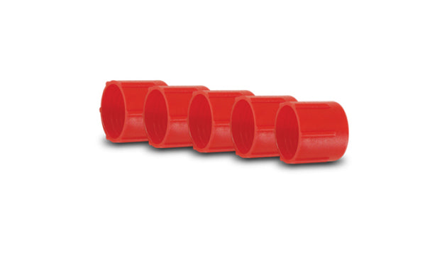Vibrant Female AN Plastic Plug AN-12 fitting showing bright orange color and smooth surface for automotive or fluid connection use