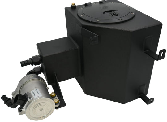 LMP 6th Gen ZL1 Ice Tank Kit installed in a vehicle, showcasing the trunk ice tank with hoses and fittings for cooling system.