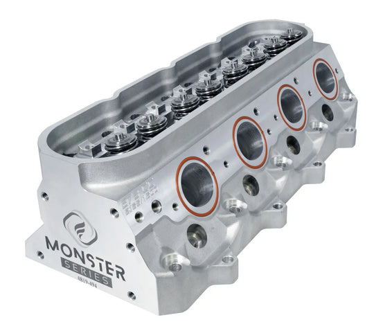 Frankenstein Engine Dynamics M311 LS3 Rect-Port Cylinder Head assembled, showcasing detailed aluminum construction and port design.