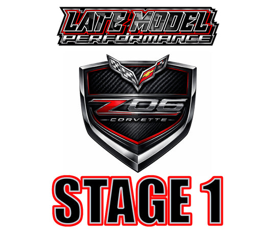 LMP Corvette C7 Z06 Stage 1 Package showing upgraded engine components and performance enhancements on the car engine.