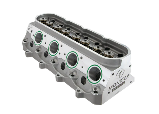 Frankenstein Engine Dynamics M311 273cc LS3 cylinder head with 11° valve angle, showcasing the assembled engine component.