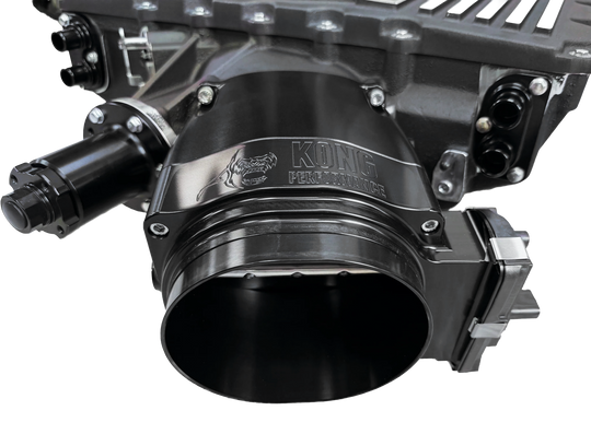 Kong Performance supercharger parts, Magnuson LT4 2650 billet snout upgrade, 138mm for Extreme Race throttle system.