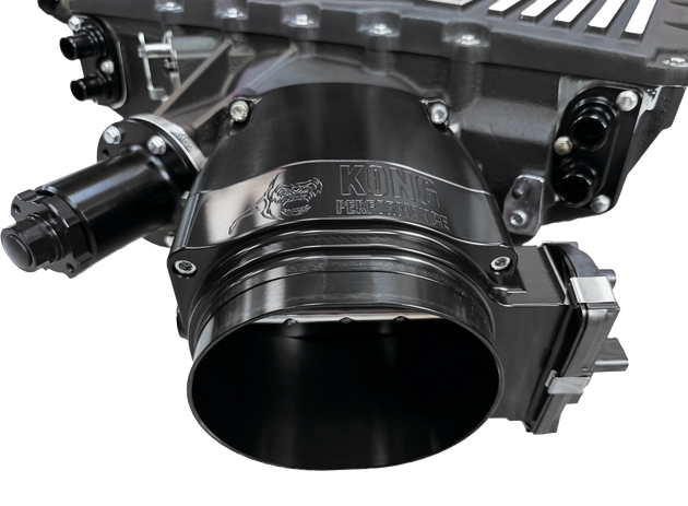 Kong Performance supercharger parts, Magnuson LT4 2650 billet snout upgrade, 138mm for Extreme Race throttle system.