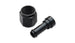 Vibrant Female -6AN to 5/16 barb fitting, metal automotive fitting with vibrant branding, showing connection details