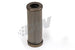 DeatschWerks stainless steel 10 micron universal fuel filter element for 160mm housing, shown with detailed mesh and fittings.