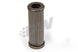 DeatschWerks stainless steel 10 micron universal fuel filter element for 160mm housing, shown with detailed mesh and fittings.