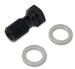 Vibrant M10 x 1.5 banjo bolt fitting with 23mm length, showing the threaded metal bolt for automotive or hydraulic applications.