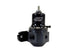 AEM high capacity universal black adjustable fuel pressure regulator showing the regulator with hoses and fittings.