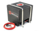 Snow Performance 3-quart reservoir with mounting tabs, used for automotive fluid storage and cooling systems, shown with attached fittings.