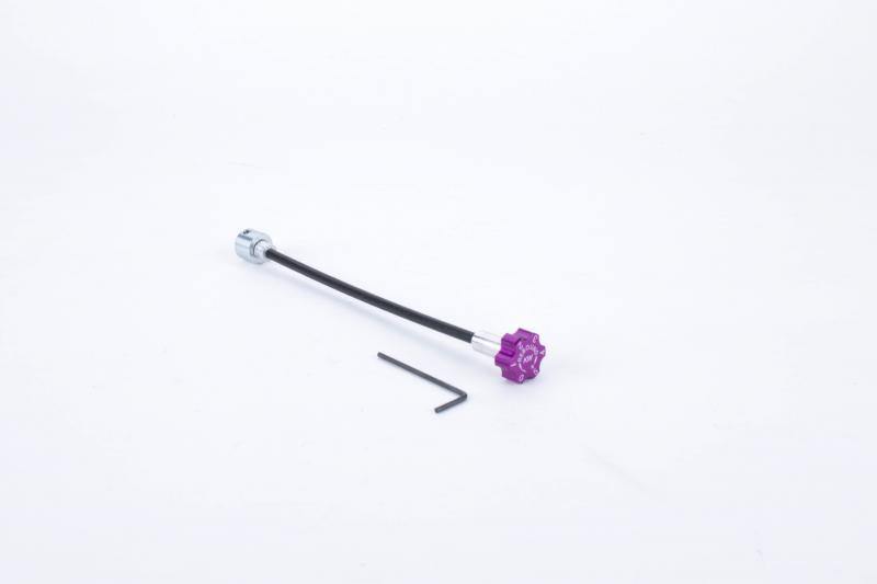 KW 8mm Rebound Adjustment Extension for shocks and struts, 350mm long, shown attached to automotive suspension components.
