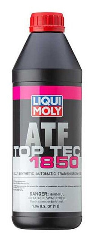 LIQUI MOLY Top Tec ATF 1850 1L gear oil bottle for automatic transmissions, with label and cap visible.