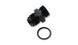Vibrant -20AN flare to AN straight thread adapter fitting with O-ring, shown in close-up with detailed metal surface and threading.