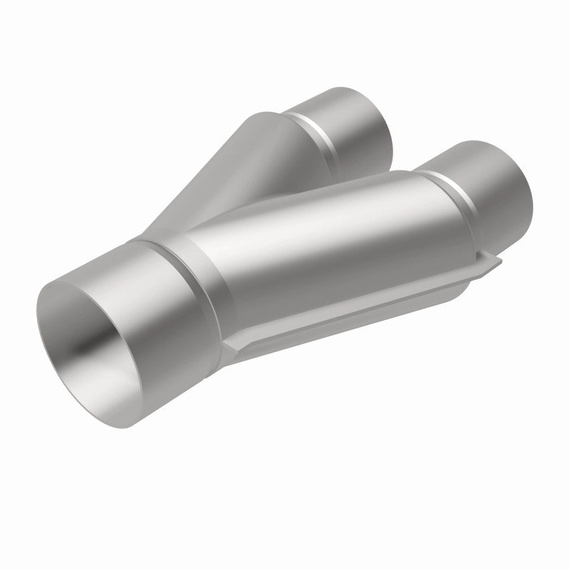 MagnaFlow Y Pipe, smooth transition design, 2.5/3 inch inlet and outlet, made of aluminum, for automotive exhaust systems.