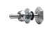 Vibrant soft mount vacuum line fitting assembly for silicone connectors, featuring a durable metal fitting designed for secure connections.