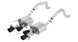 Borla axle back exhaust system for 2015+ Chevy Corvette C7 Z06 with black quad tips and NPP, featuring ATAK sound and without AFM