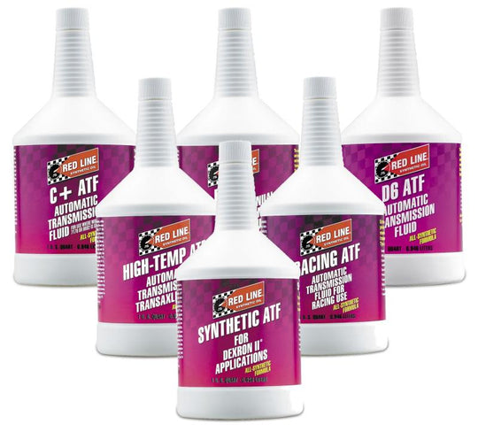 Red Line Lightweight Racing ATF gear oil in a quart container, suitable for high-performance automotive transmission systems.
