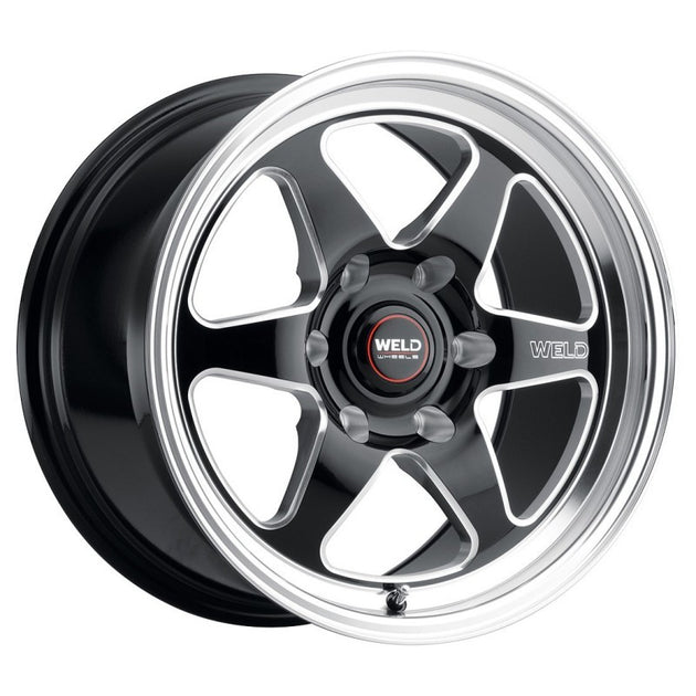 Weld S156 20x10 Ventura 6 drag cast wheels in gloss black with 6x135 bolt pattern and 87.1mm diameter, ET38 offset.