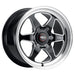 Weld S156 20x10 Ventura 6 drag cast wheels in gloss black with 6x135 bolt pattern and 87.1mm diameter, ET38 offset.