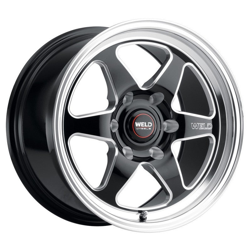 Weld S156 20x10 Ventura 6 drag cast wheels in gloss black with 6x135 bolt pattern and 87.1mm diameter, ET38 offset.