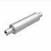 MagnaFlow Magna SS muffler with 14x4x4 inch dimensions and dual 2x2 inlet/outlet, stainless steel construction, installed on a vehicle.
