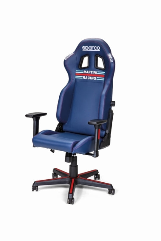 SPARCO Icon Martini-Racing race seat with black upholstery and racing design, featuring prominent branding and supportive cushioning.
