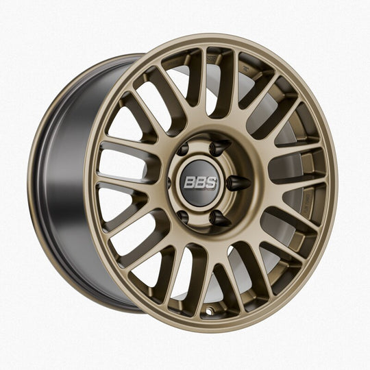 BBS TS-M 18-inch satin bronze cast wheel with 6x139.7 bolt pattern, 106.1mm center bore, and ET0 offset.