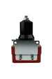 Aeromotive fuel pressure regulator with 30-120 PSI range, .500 valve, four AN-08 and AN-10 inlets, and AN-10 bypass.