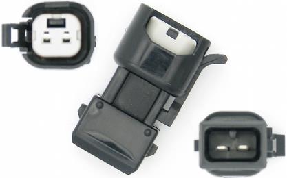 DeatschWerks USCAR to Jetronic fuel injector connector clips showing detailed view of the connectors for automotive fuel systems.