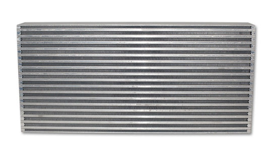 Vibrant air-to-air intercooler core, 25x12x3.5 inches, high-performance intercooler core for turbocharged engines.