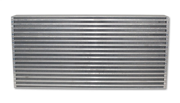 Vibrant air-to-air intercooler core, 25x12x3.5 inches, high-performance intercooler core for turbocharged engines.
