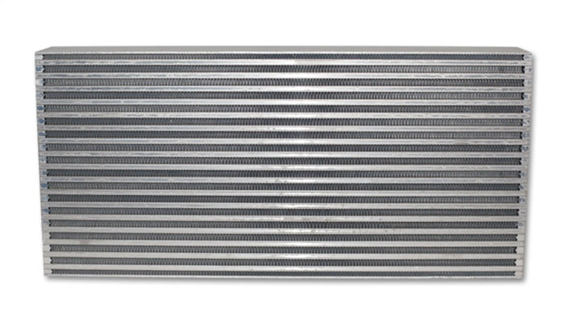 Vibrant air-to-air intercooler core, 25x12x3.5 inches, high-performance intercooler core for turbocharged engines.
