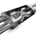 MagnaFlow Mag SS muffler with 14x4x9 inch dimensions, dual inlet/outlet, stainless steel construction, designed for vehicle exhaust systems.