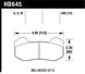 Hawk Wilwood Type 6712 DTC-60 racing brake pads showing the black brake pad with Hawk Performance branding.