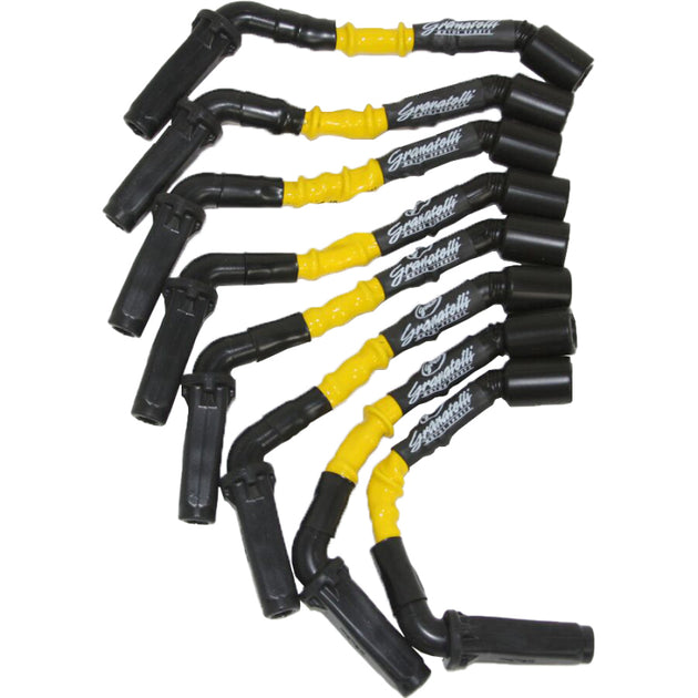 Granatelli Motor Sports LS2/LS3/LS7/LS9 high-performance coil near-plug wire connection kit with yellow jacket for GM 6.0L/6.2L engines