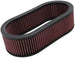 K&N Custom Oval Air Filter with 7.75-inch width, 14.625-inch length, and 4-inch height, designed for drop-in vehicle air filtration.