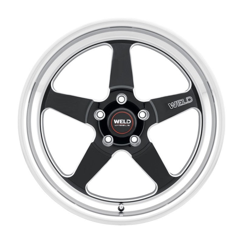 Weld S104 22x8.5 Ventura cast wheel in gloss black finish with 5x127 bolt pattern and 78.1mm bore diameter.