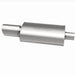 MagnaFlow stainless steel muffler with tip, 14x5x8 inches, featuring dual inlet and outlet pipes, automotive exhaust component